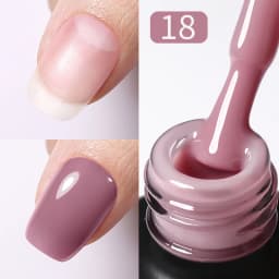 BORN PRETTY Milky Pink Rubber Base Gel Nail Polish Glitter 15ml Semi-Permanent Varnish Soak Off Self Leveling UV LED Gel