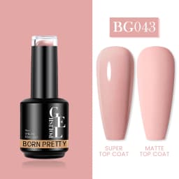 BORN PRETTY Milky Pink Rubber Base Gel Nail Polish Glitter 15ml Semi-Permanent Varnish Soak Off Self Leveling UV LED Gel