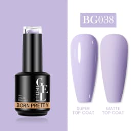 BORN PRETTY Milky Pink Rubber Base Gel Nail Polish Glitter 15ml Semi-Permanent Varnish Soak Off Self Leveling UV LED Gel