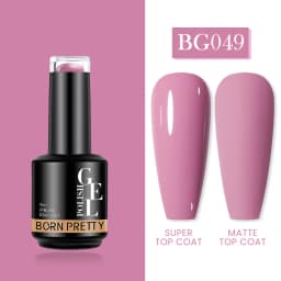 BORN PRETTY Milky Pink Rubber Base Gel Nail Polish Glitter 15ml Semi-Permanent Varnish Soak Off Self Leveling UV LED Gel
