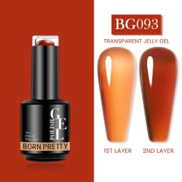 BORN PRETTY Milky Pink Rubber Base Gel Nail Polish Glitter 15ml Semi-Permanent Varnish Soak Off Self Leveling UV LED Gel