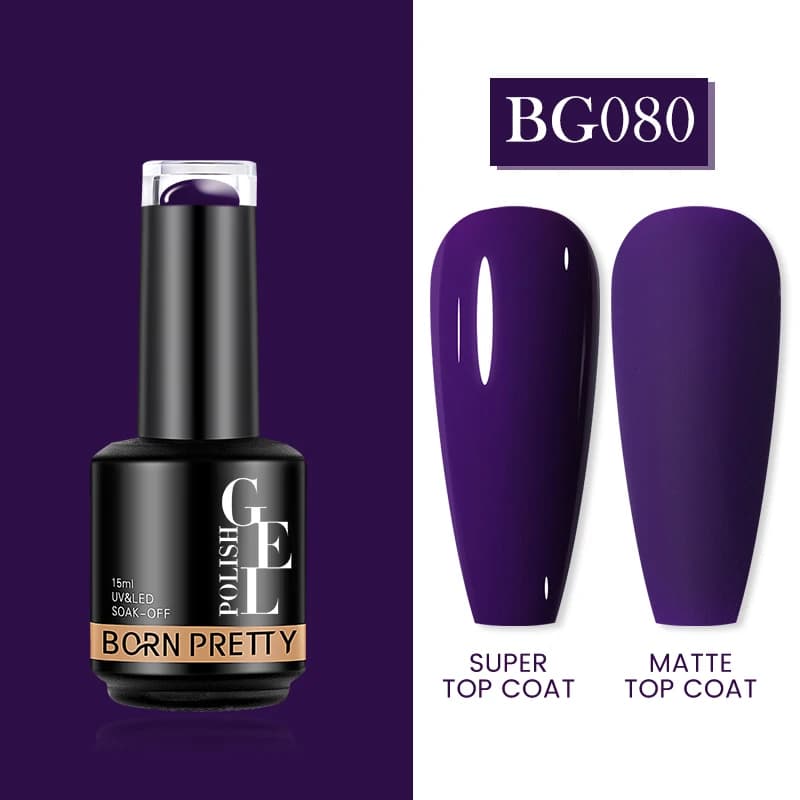 BORN PRETTY Milky Pink Rubber Base Gel Nail Polish Glitter 15ml Semi-Permanent Varnish Soak Off Self Leveling UV LED Gel