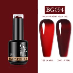 BORN PRETTY Milky Pink Rubber Base Gel Nail Polish Glitter 15ml Semi-Permanent Varnish Soak Off Self Leveling UV LED Gel