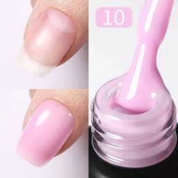 BORN PRETTY Milky Pink Rubber Base Gel Nail Polish Glitter 15ml Semi-Permanent Varnish Soak Off Self Leveling UV LED Gel