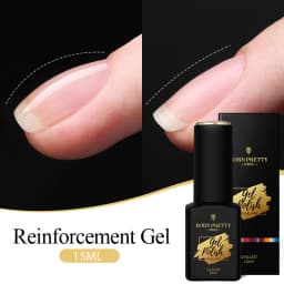 BORN PRETTY Milky Pink Rubber Base Gel Nail Polish Glitter 15ml Semi-Permanent Varnish Soak Off Self Leveling UV LED Gel