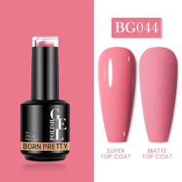 BORN PRETTY Milky Pink Rubber Base Gel Nail Polish Glitter 15ml Semi-Permanent Varnish Soak Off Self Leveling UV LED Gel