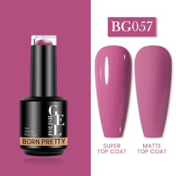 BORN PRETTY Milky Pink Rubber Base Gel Nail Polish Glitter 15ml Semi-Permanent Varnish Soak Off Self Leveling UV LED Gel