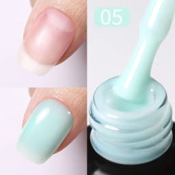 BORN PRETTY Milky Pink Rubber Base Gel Nail Polish Glitter 15ml Semi-Permanent Varnish Soak Off Self Leveling UV LED Gel