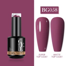 BORN PRETTY Milky Pink Rubber Base Gel Nail Polish Glitter 15ml Semi-Permanent Varnish Soak Off Self Leveling UV LED Gel