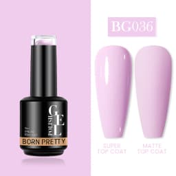 BORN PRETTY Milky Pink Rubber Base Gel Nail Polish Glitter 15ml Semi-Permanent Varnish Soak Off Self Leveling UV LED Gel