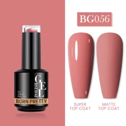 BORN PRETTY Milky Pink Rubber Base Gel Nail Polish Glitter 15ml Semi-Permanent Varnish Soak Off Self Leveling UV LED Gel