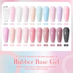 BORN PRETTY Milky Pink Rubber Base Gel Nail Polish Glitter 15ml Semi-Permanent Varnish Soak Off Self Leveling UV LED Gel