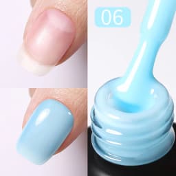 BORN PRETTY Milky Pink Rubber Base Gel Nail Polish Glitter 15ml Semi-Permanent Varnish Soak Off Self Leveling UV LED Gel