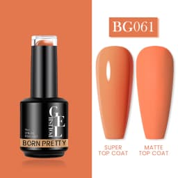 BORN PRETTY Milky Pink Rubber Base Gel Nail Polish Glitter 15ml Semi-Permanent Varnish Soak Off Self Leveling UV LED Gel