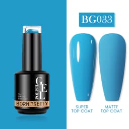 BORN PRETTY Milky Pink Rubber Base Gel Nail Polish Glitter 15ml Semi-Permanent Varnish Soak Off Self Leveling UV LED Gel