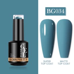 BORN PRETTY Milky Pink Rubber Base Gel Nail Polish Glitter 15ml Semi-Permanent Varnish Soak Off Self Leveling UV LED Gel
