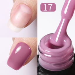BORN PRETTY Milky Pink Rubber Base Gel Nail Polish Glitter 15ml Semi-Permanent Varnish Soak Off Self Leveling UV LED Gel