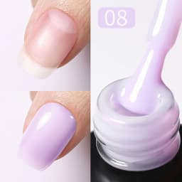 BORN PRETTY Milky Pink Rubber Base Gel Nail Polish Glitter 15ml Semi-Permanent Varnish Soak Off Self Leveling UV LED Gel