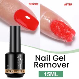 BORN PRETTY Milky Pink Rubber Base Gel Nail Polish Glitter 15ml Semi-Permanent Varnish Soak Off Self Leveling UV LED Gel