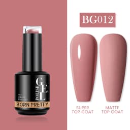 BORN PRETTY Milky Pink Rubber Base Gel Nail Polish Glitter 15ml Semi-Permanent Varnish Soak Off Self Leveling UV LED Gel