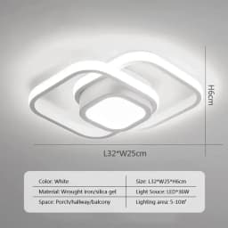 Small Modern LED Ceiling Light 2 Rings Creative Design Ceiling Lamp Indoor Lighting Fixtures Hallway Balcony Aisle Office Lustre