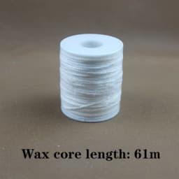 Smokeless Candle Wicks 2.6-20cm Pre-Waxed Cotton Core Wicks with Metal Sustainer Tabs DIY Handmade Candle Making Tools