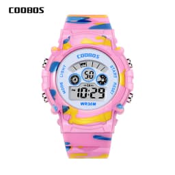 Kids Electronic Watches Color Luminous Dial Life Waterproof Multi Function Luminous Aalarm Clocks Watch For Boys And Girls