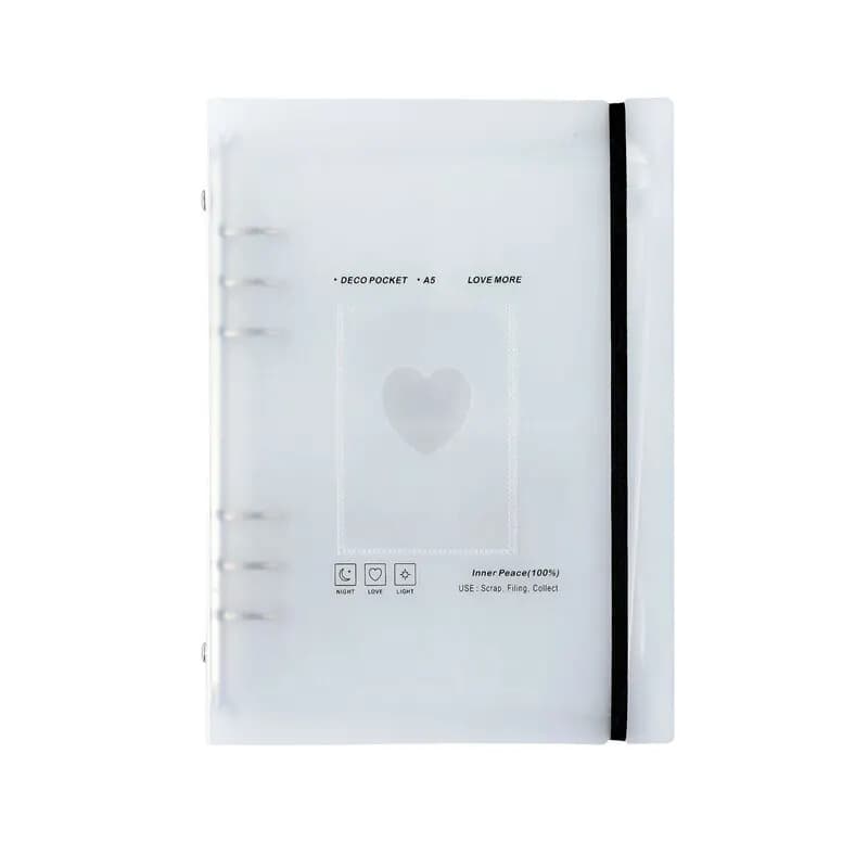 A5 Binder Ring Collect Book Korea Idol Photo Organizer Journal Diary Agenda Planner Bullet Cover School Stationery