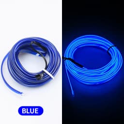 5m Car Interior Atmosphere Lighting LED Strip 5V DIY Flexible EL Cold Light Line Tube With USB Auto Decoration Ambient Lamp