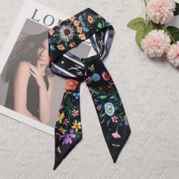 Fashion Skinny Scarf Women Luxury Brand Twill Printing Tie Bag Handle Ribbon Hair Band Women's Headscarf New Design Silk Scarves