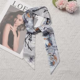 Fashion Skinny Scarf Women Luxury Brand Twill Printing Tie Bag Handle Ribbon Hair Band Women's Headscarf New Design Silk Scarves
