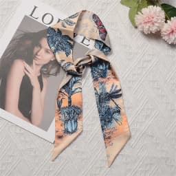 Fashion Skinny Scarf Women Luxury Brand Twill Printing Tie Bag Handle Ribbon Hair Band Women's Headscarf New Design Silk Scarves
