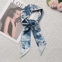 Fashion Skinny Scarf Women Luxury Brand Twill Printing Tie Bag Handle Ribbon Hair Band Women's Headscarf New Design Silk Scarves