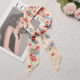 Fashion Skinny Scarf Women Luxury Brand Twill Printing Tie Bag Handle Ribbon Hair Band Women's Headscarf New Design Silk Scarves