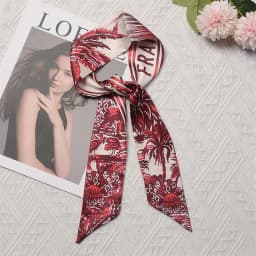 Fashion Skinny Scarf Women Luxury Brand Twill Printing Tie Bag Handle Ribbon Hair Band Women's Headscarf New Design Silk Scarves