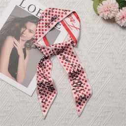 Fashion Skinny Scarf Women Luxury Brand Twill Printing Tie Bag Handle Ribbon Hair Band Women's Headscarf New Design Silk Scarves