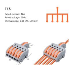 1/5/10 PCS 1 in Multiple Out Fast Electrical Connectors Universal Compact Splitter Wiring Cable Connector Push-in Terminal Block