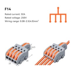 1/5/10 PCS 1 in Multiple Out Fast Electrical Connectors Universal Compact Splitter Wiring Cable Connector Push-in Terminal Block