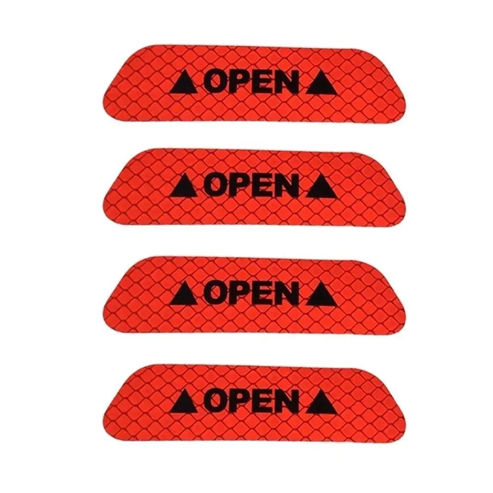 4PCS Car Universal Door Open Reflective Strips Warning Stickers Safety Mark Warning Reflective Auto Exterior Interior Reflector