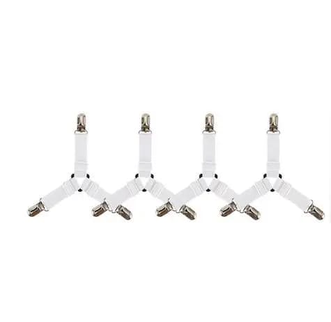 4Pcs/lot Bed Sheet Fasteners Holder Gadgets for Bed Sheet Organizer Mattress Cover Clip For Home Elastic Straps Adjustable Clips