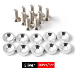 1Set Billet Aluminum Fender Bumper Washer Bolt Engine Bay Screw Dress Up Kit JDM M6x20mm Bolts