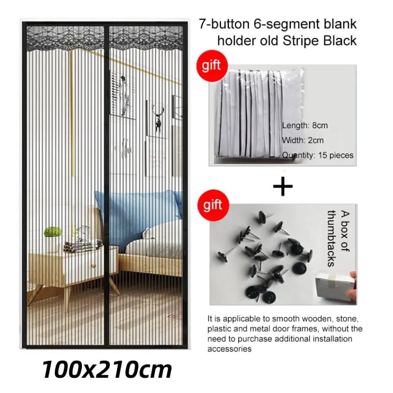 100x210CM Magnetic Door Curtain Net Door Anti Mosquito Insect Fly Bug Curtains Automatic Closing Door