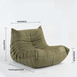 Single Sofa Caterpillar Sofa Balcony Leisure Bedroom Living Room Lie Down or Sleep Lazy Sofa Single Deck Chair