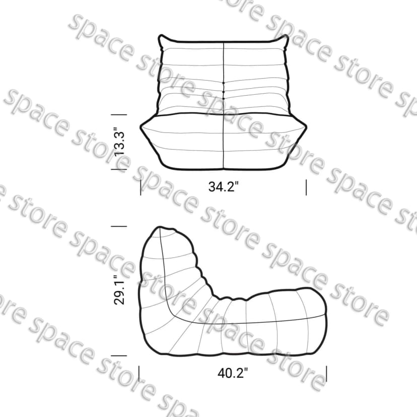 Single Sofa Caterpillar Sofa Balcony Leisure Bedroom Living Room Lie Down or Sleep Lazy Sofa Single Deck Chair