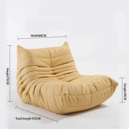Single Sofa Caterpillar Sofa Balcony Leisure Bedroom Living Room Lie Down or Sleep Lazy Sofa Single Deck Chair