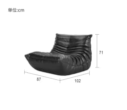 Single Sofa Caterpillar Sofa Balcony Leisure Bedroom Living Room Lie Down or Sleep Lazy Sofa Single Deck Chair