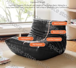 Single Sofa Caterpillar Sofa Balcony Leisure Bedroom Living Room Lie Down or Sleep Lazy Sofa Single Deck Chair
