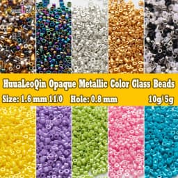 5g/10g 1.6mm Japanese Opaque Metallic Color Glass Beads 11/0 Uniform Loose Spacer Seed Beads for Jewelry Making DIY Sewing