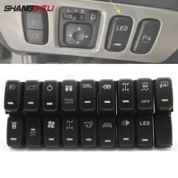 1Pc For Mitsubishi Pajero V73 V93 Lancer Outlander ASX L200 RED LED key switch fog light daytime running DRL Power Switch Button