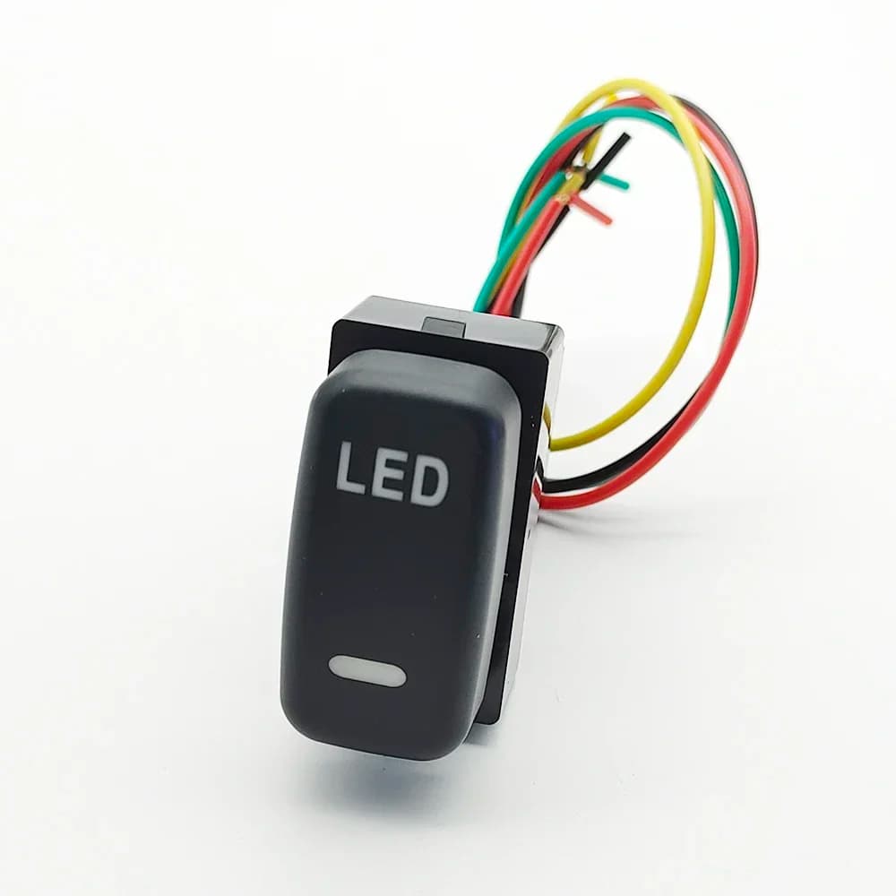 1Pc For Mitsubishi Pajero V73 V93 Lancer Outlander ASX L200 RED LED key switch fog light daytime running DRL Power Switch Button